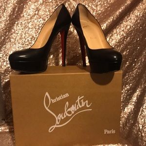 Louboutin Bianca Black Leather